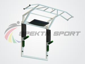 Купить Турник-брусья-пресс на раме Прометей цельносварной с доп. хватами цв. белый в Усть-Катаве 